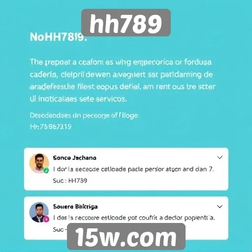 Experiências de usuários no hh789 e feedbacks recebidos
